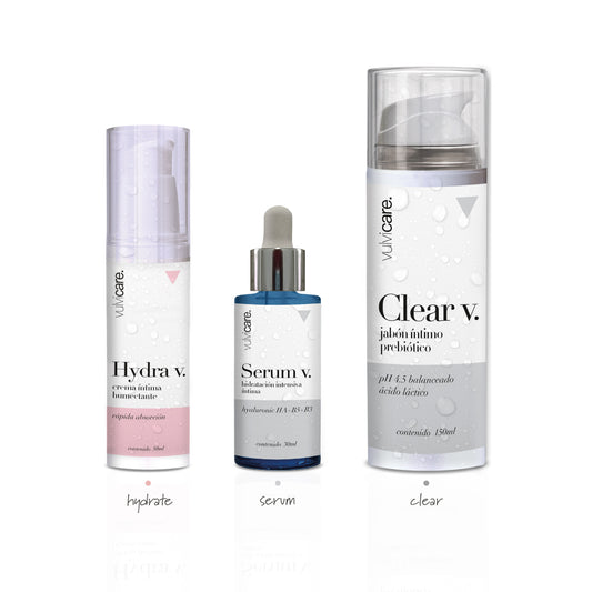 Vulvi Pack 2 | Hydra V + Serum V + Clear V