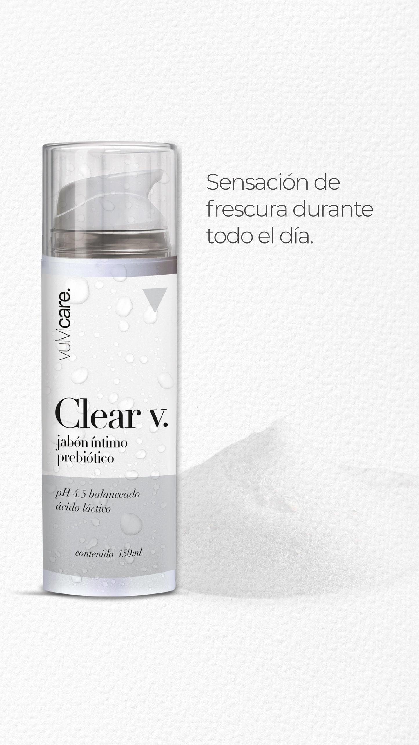 Clear V | Jabón Íntimo Prebiótico pH 4,5 Balanceado